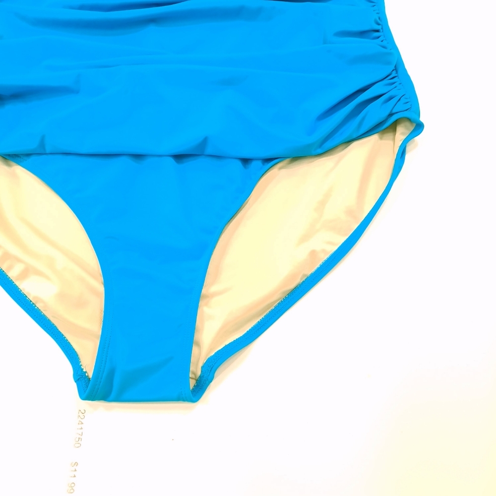 NWOT Swimsuits for All x Kim Gravel Fringe One-Piece Swimsuit Calypso Blue - 22W - Picture 6 of 12